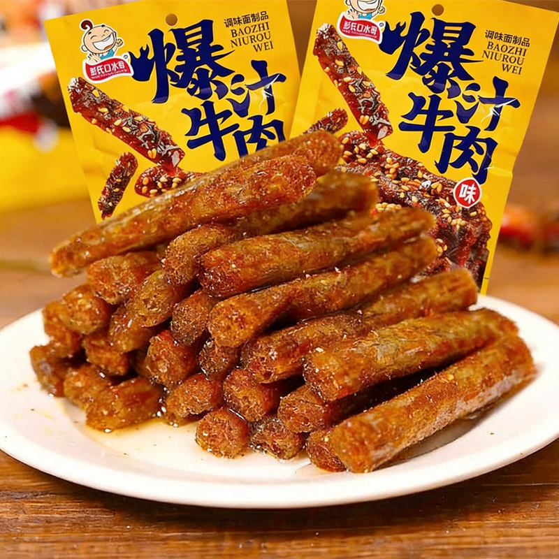 Peng's Juicy Beef Flavor Spicy Strips, Spicy Gluten Snacks, Childhood Nostalgia, Office Snacks, Campus Snacks