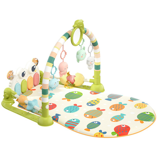 Baby fitness stand music pedal toy 0-36 months newborn baby piano game mat crawling mat 1