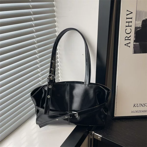 Korean-Style High-End Minimalist Work and Commuting Tote Bag 2025 New Model Personalized Fashion Large-Capacity Handbag and Shoulder Bag