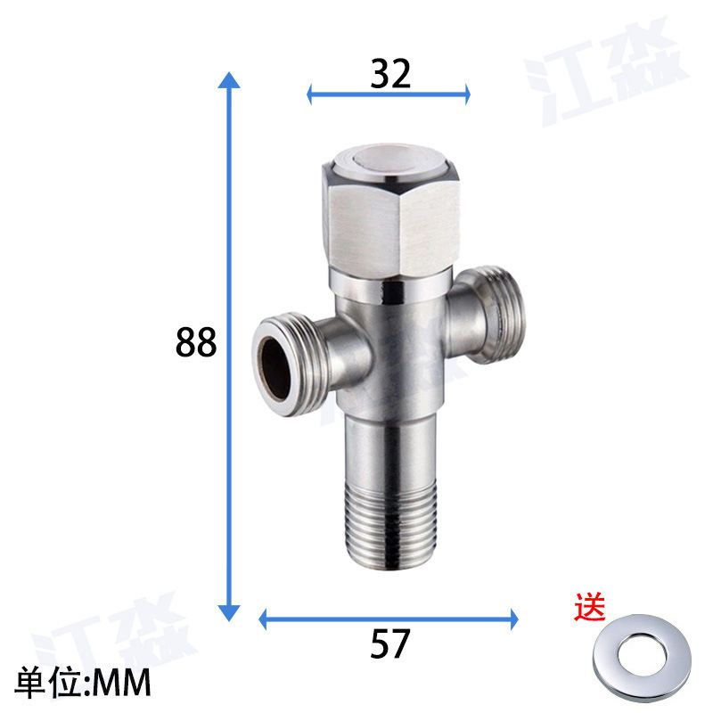 304 ステンレス鋼アングルバルブ銅コア銅ロッドアングルバルブクロスボーダー卸売給湯器トイレ入口と出口水冷と熱三角バルブ|undefined