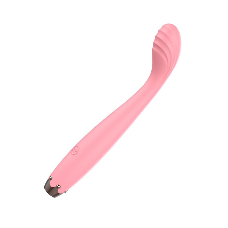 Crown G-Spot Vibrator, Slim Silicone Internal Massager, One-Button Control, Blue or Pink — detail image 14