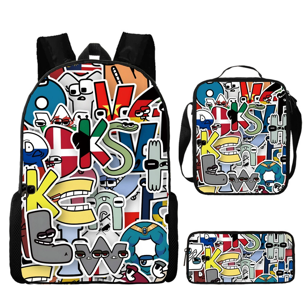 Amazon Backpack Letter Legend Cartoon Digital Printing Primary and Middle School Bag Alphabet Lore shoulder bag