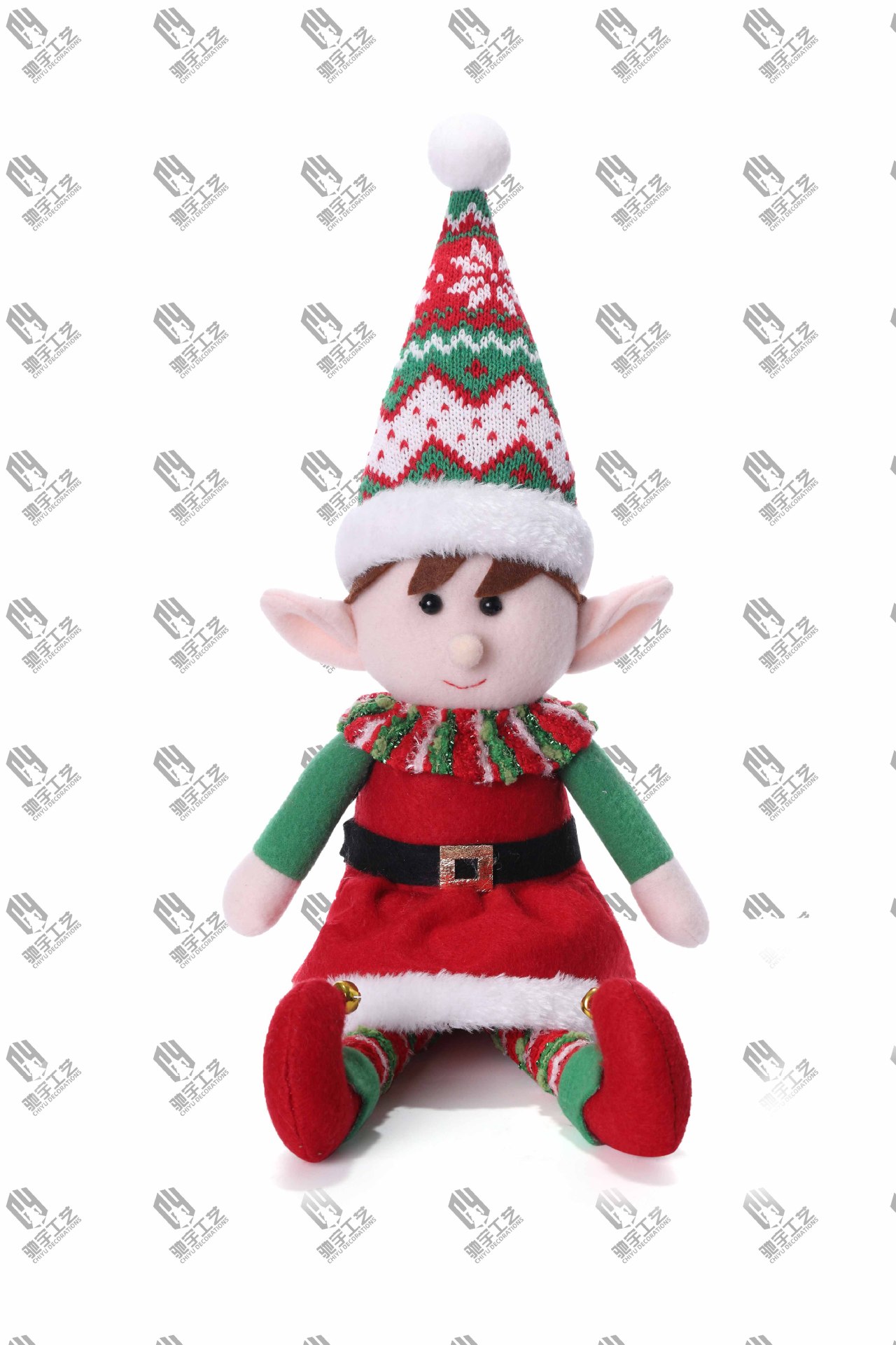 Navidad una variedad de tela roja y verde de piernas largas muñecas elfos retráctiles para hombres y mujeres muñecas elfos decoraciones de Navidad