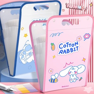 Portable folder test paper bag multi-layer subject classification test paper clip large capacity hand-carrying organ bag elementary school students