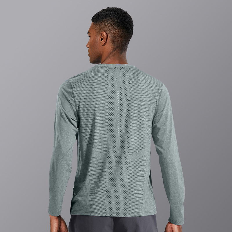 Seco rápido camiseta deportiva de mangas largas de hombre pista y campo entrenamiento de deportes al aire libre ropa de ejercicio primavera ropa de vestir chaqueta