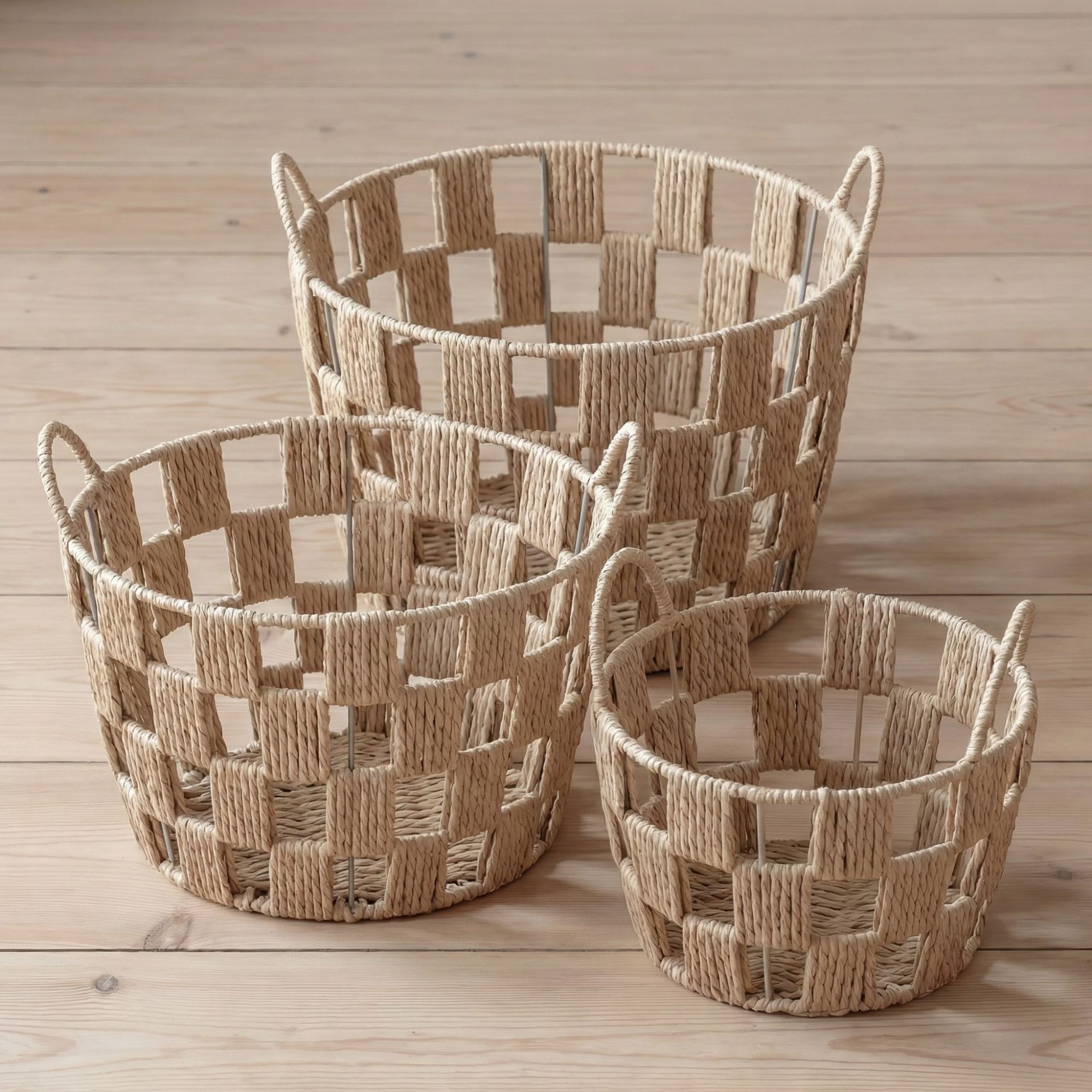 Cesta de almacenamiento de tejido de cuerda de papel juguetes para el hogar ropa de libros cesta de almacenamiento de cestas de artículos de mano acompañante caja de regalo vacía cesta de tejido