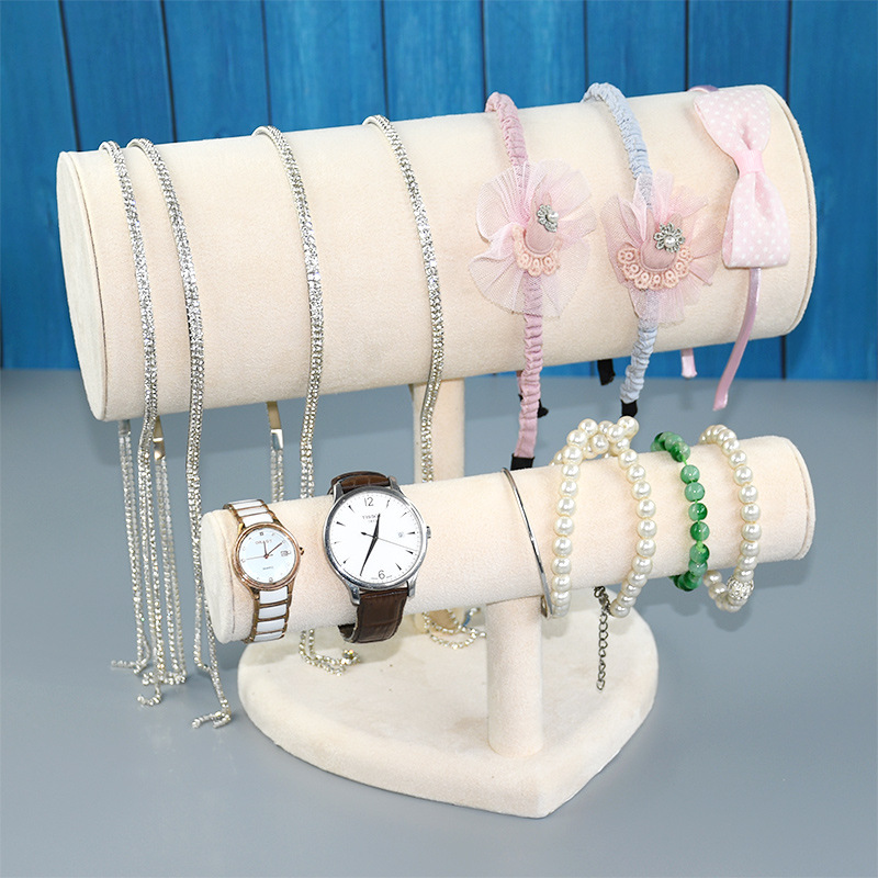 絨布頭箍架發箍收納桌面擺件頭繩頭飾首飾架子項鍊手鍊飾品展示架