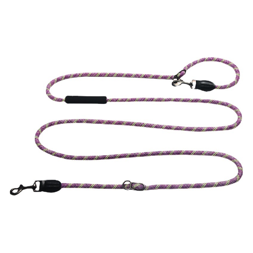Correa de perro de doble cabeza de algodón y lino reflectante transfronterizo nuevo con agarre multifuncional crossbody cintura correa de correr
