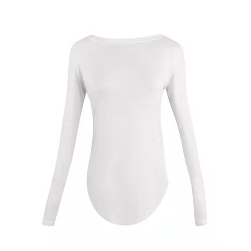 Women's Long-Sleeve T-Shirt for Spring and Autumn: Lightweight Fitness & Yoga Wear, Stretchy, Slim-Fit, Body-Sculpting, Quick-Drying Running Top for Workouts