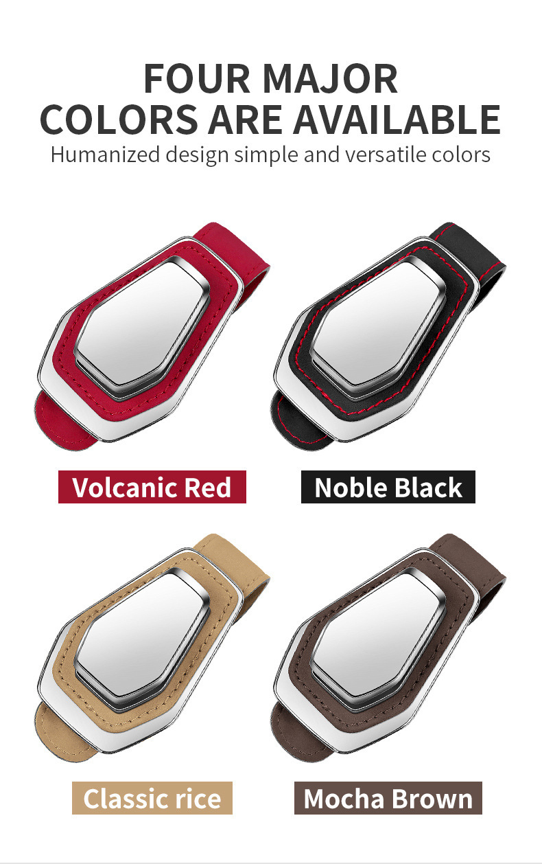 Car-Mounted Suede Glasses Holder, Universal Hardware, Car Interior Glasses Holder, Ticket Holder, Export Hot-Selling Product, Multiple Colors