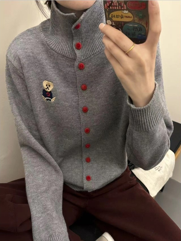 秋季女士短款毛衣针织开衫外套女2025年新款巨好看的早秋穿搭上衣|undefined