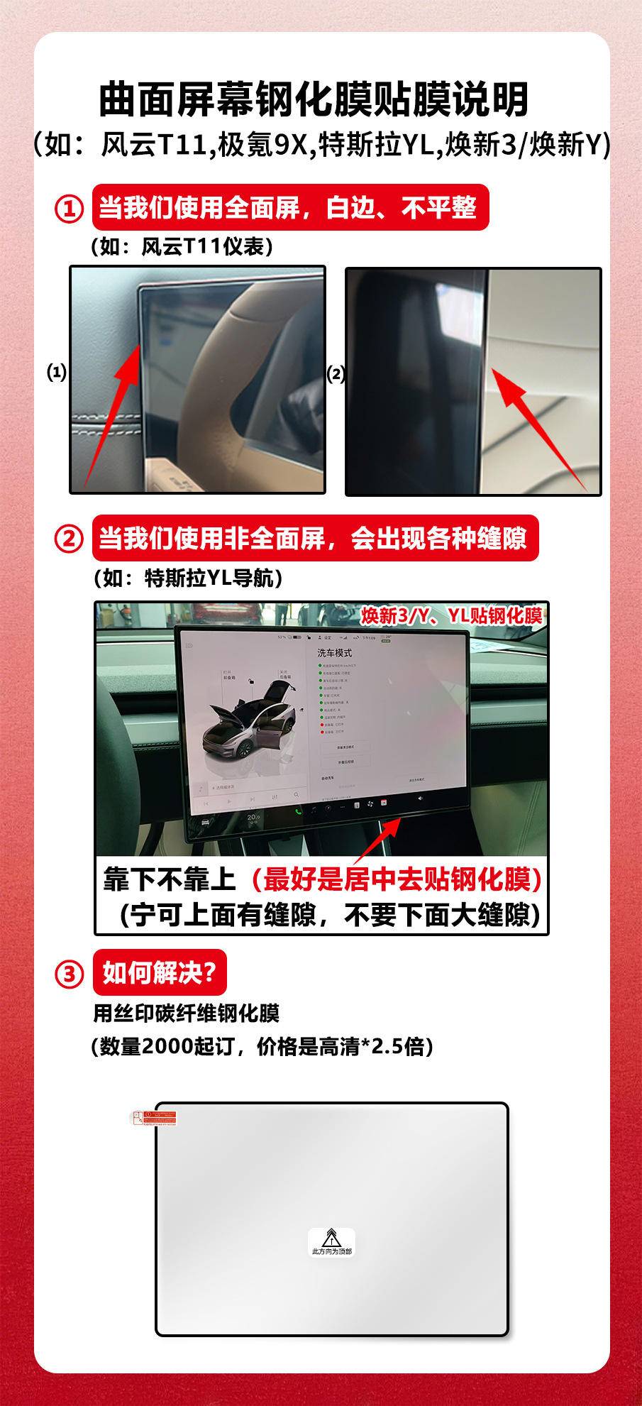 Stable Glass Film for 26 Models of Zeekr 9X Dashboard Navigation Center Console Ceiling Screen Tempered Film Interior Film