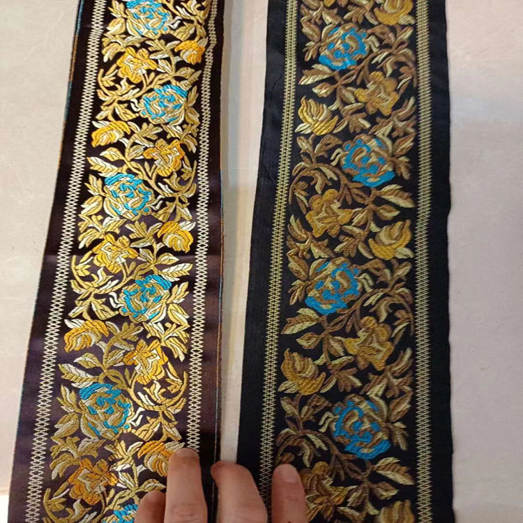 经典提花边9公分窗帘家纺坐垫抱枕汉服现货批发床上民族风宽花边