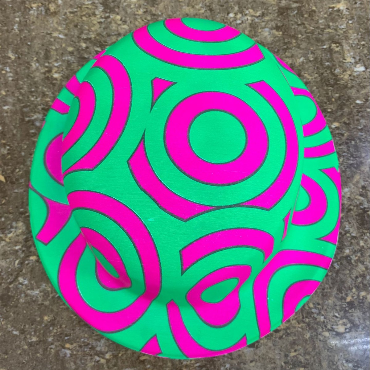 Transfronterizos para sombreros de PVC fiestas de baile sombreros redondos de impresión fluorescente decoración de Halloween fábrica directa