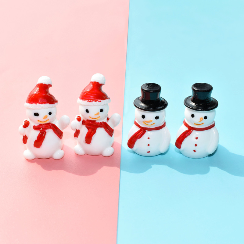 Diy樹脂かわいい立体雪だるまクリスマスミニチュア装飾品おまままごと玩具クリームゴム携帯ケース部品-y4|undefined
