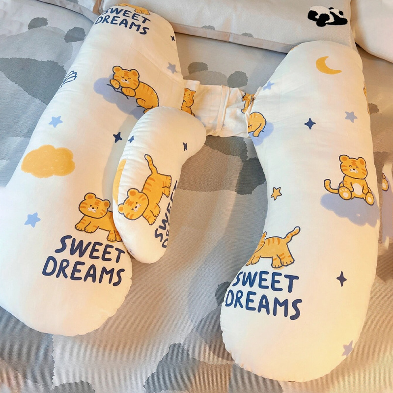 (2개) 임산부의 베개 허리 보호 측면 잠자는 베개 배 베개 임신 한 여성의 잠자는 옆 잠자는 베개 통기성 U 자형 베개 배꼽 등 베개