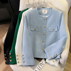 2025新型女装春秋小香風コートショート高級感爆発街気質名媛上着秋