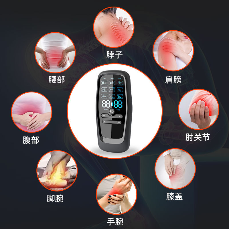 国境を越えた売れ筋のデュアル出力デジタル経絡マッサージャー中低周波電気刺激マッサージャーパルス理学療法マッサージャー|undefined