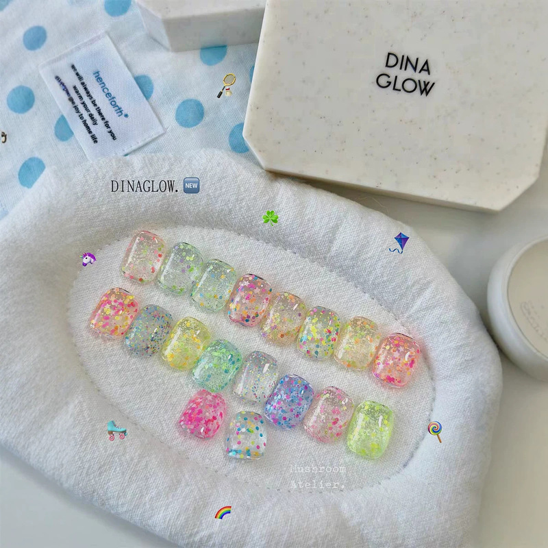 Dinaglow Original Glue # 600-635 Summer Special Colorful Single and Mixed Application Artistic Nail Polish Gel Dinaglow Original Glue # 600-635 Summer Special Colorful Single and Mixed Application Artistic Nail Polish Gel