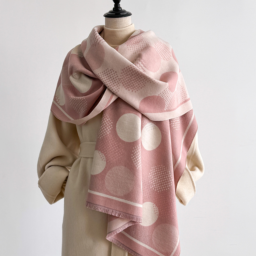 Nuevo paisaje Jacquard imita bufandas de cachemir para mujeres con aire acondicionado sala de chal de otoño y invierno grueso calentamiento largo babillo transfronterizo