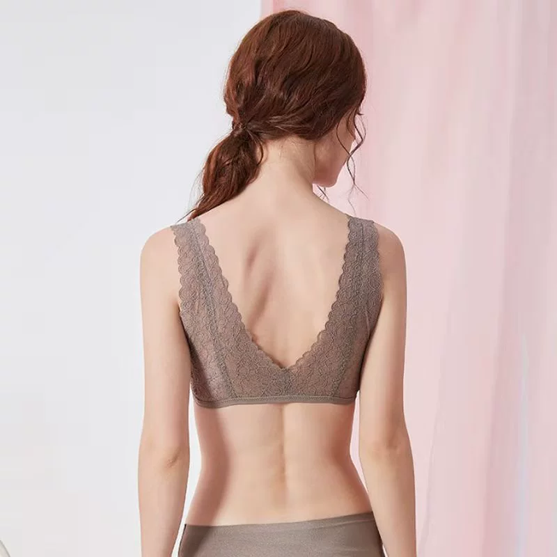 Wireless Push-Up Bra (Women), Breathable Lace, Front Closure, Sizes 32/70–40/90 ABC