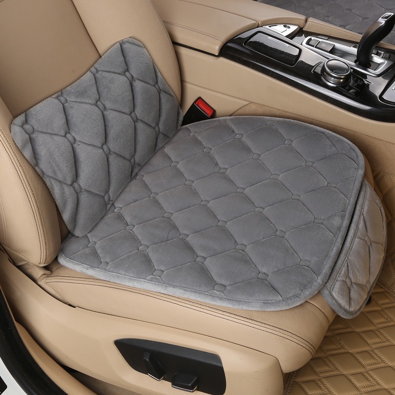 Car Seat Cushion Winter Crystal Short Plush Half Pack Thickened Non-Slip