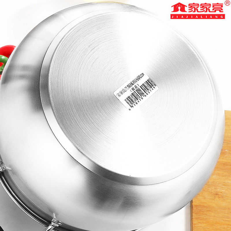 Espesado compuesto inferior de acero inoxidable olla de leche hogar olla de desayuno olla de fideos Cocina de Inducción práctica actividad olla de regalo