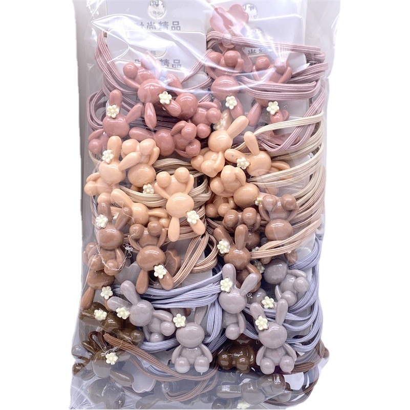 Amor de dibujos animados animal lazo de pelo cuerda de pelo banda de goma tienda física supermercado dos yuanes tienda de accesorios para el cabello accesorios de cabeza