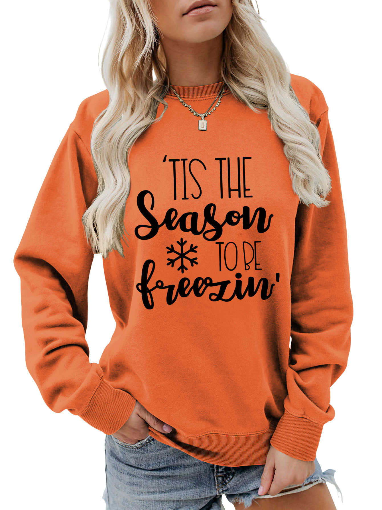 Női pulóver tis the season karácsonyi stílus_voghion.com