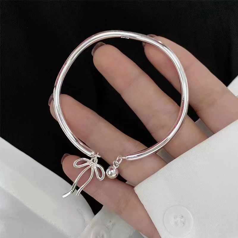 Minge bowknot bell S999 silver bracelet...