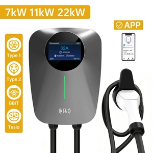 11Kw Avropa Standartı 22Kw AC Doldurma Stansiyası Tuya App Type2 Type1