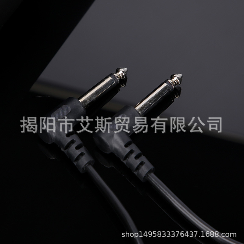 Dispositivo de efectos de cable de guitarra cable de audio único cable de cabeza redonda Cable de guitarra eléctrica 15CM 30CM alambre