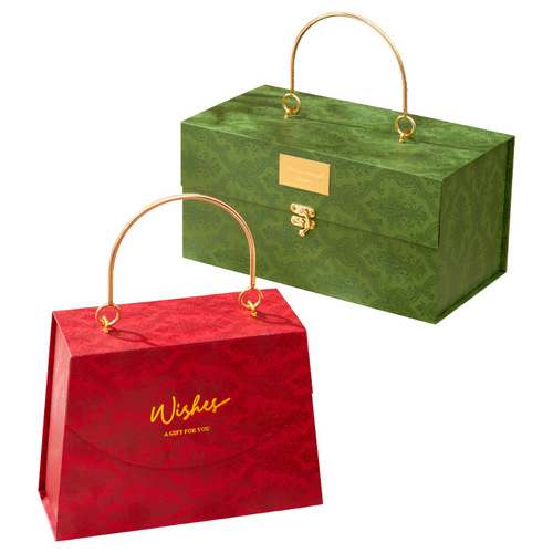 创意金属手提式礼盒空盒轻奢伴手礼婚庆回礼喜糖盒包装盒过年送礼