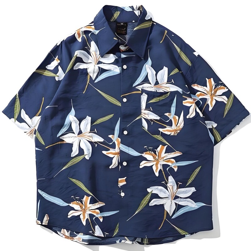 Men's Hawaiian-style beach shirt, beachwear, custom digital print tropical casual shirt Men's Hawaiian-style beach shirt, beachwear, custom digital print tropical casual shirt