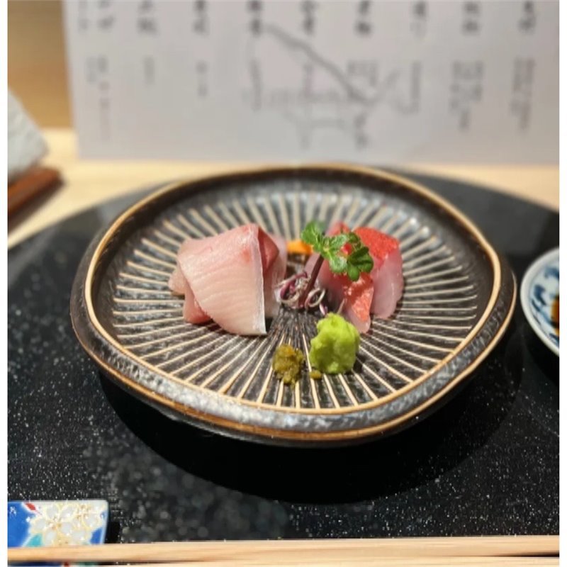 日本怀石会席板前料理陶瓷餐具刺身拼盘烧鸟烤肉碟小吃前菜盘创意