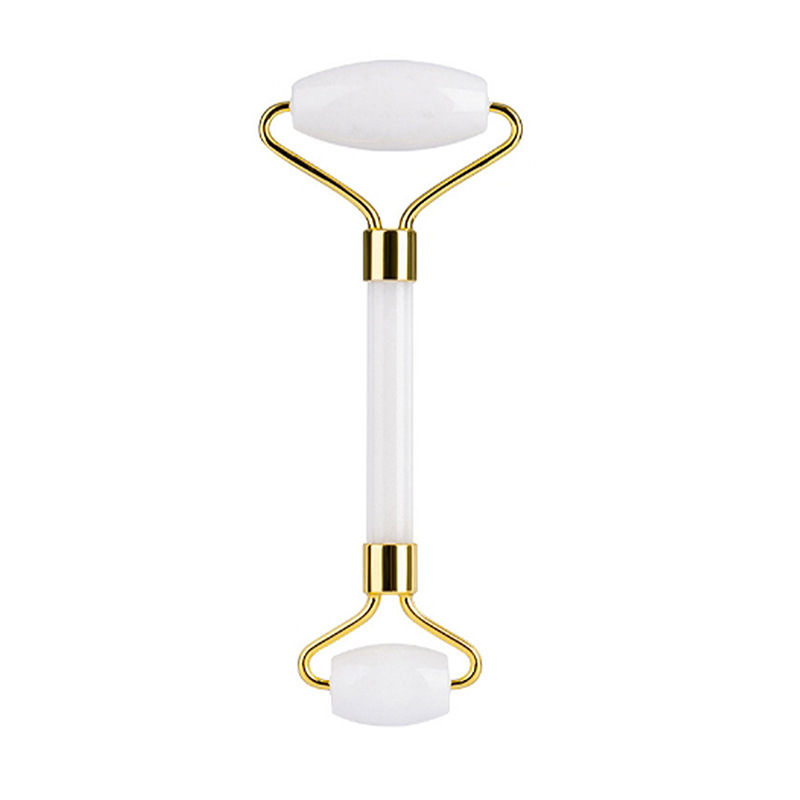 Polvo de cristal de polvo varita de masaje rollo de cristal de polvo facial jade doble cabeza masajeador de ojos al por mayor