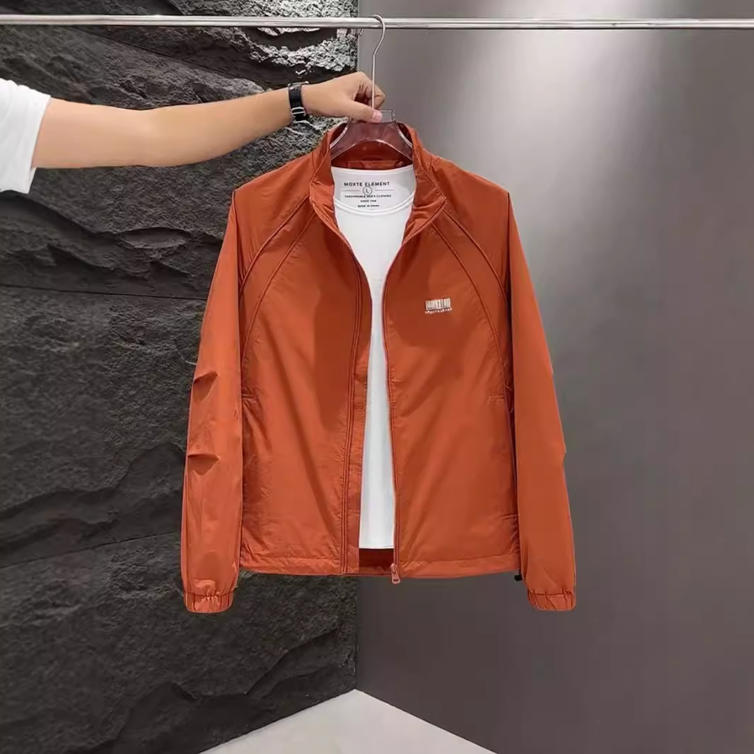 Charge Clothes Jacket Spring and Autumn 2024 New Vertical Collar Sun Protection Clothing Casual Jacket Trendy All-match Men's Spring Top