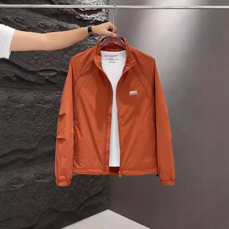 Charge Clothes Jacket Spring and Autumn 2024 New Vertical Collar Sun Protection Clothing Casual Jacket Trendy All-match Men's Spring Top