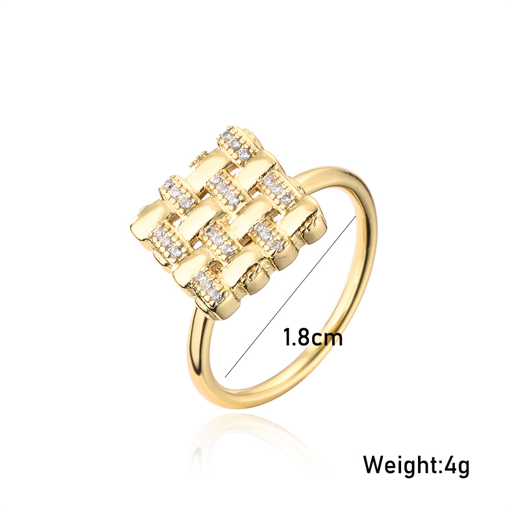Fashion European And American Ring Copper Geometric Open Ring Female display picture 1