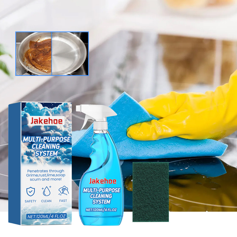 Jakehoe Multi-Purpose Foam Cleaner, Gentle Stain Remover for Kitchen Stoves, Cookware, and Multi-Surface Foam Cleaner