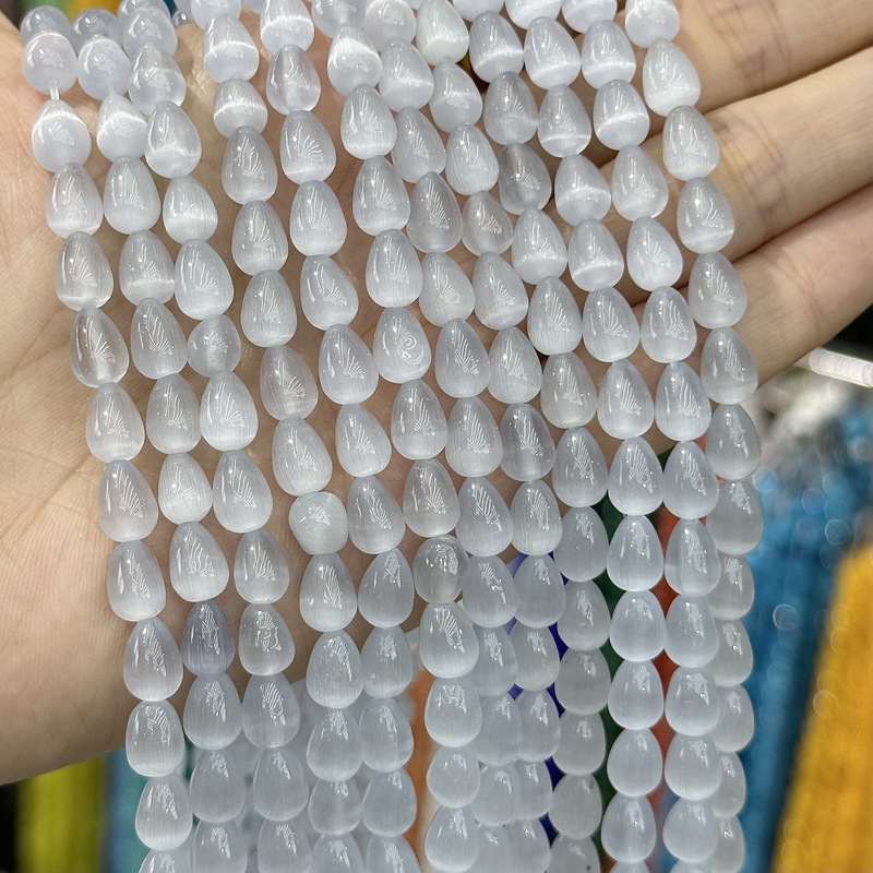 厂价直销 水滴型猫眼石散珠 diy古风发簪头饰珠串饰品配件半成品|undefined