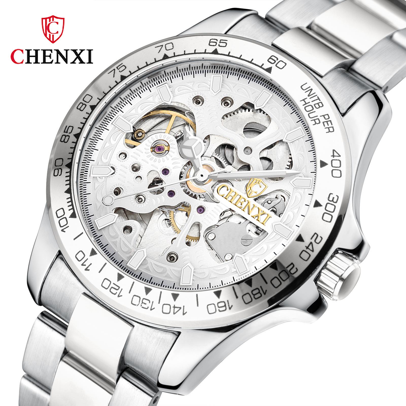 Dawn hollow automatic mechanical men's watch cross-border fashion luminous live broadcast manufacturer foreign trade mechanical watch watch