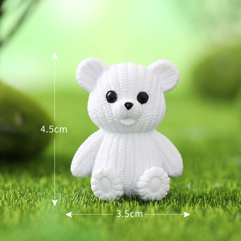 Gấu len mini móc khóa, phụ kiện tiểu cảnh, đồ chơi trang trí xe dễ thương (z-CJ-846)
