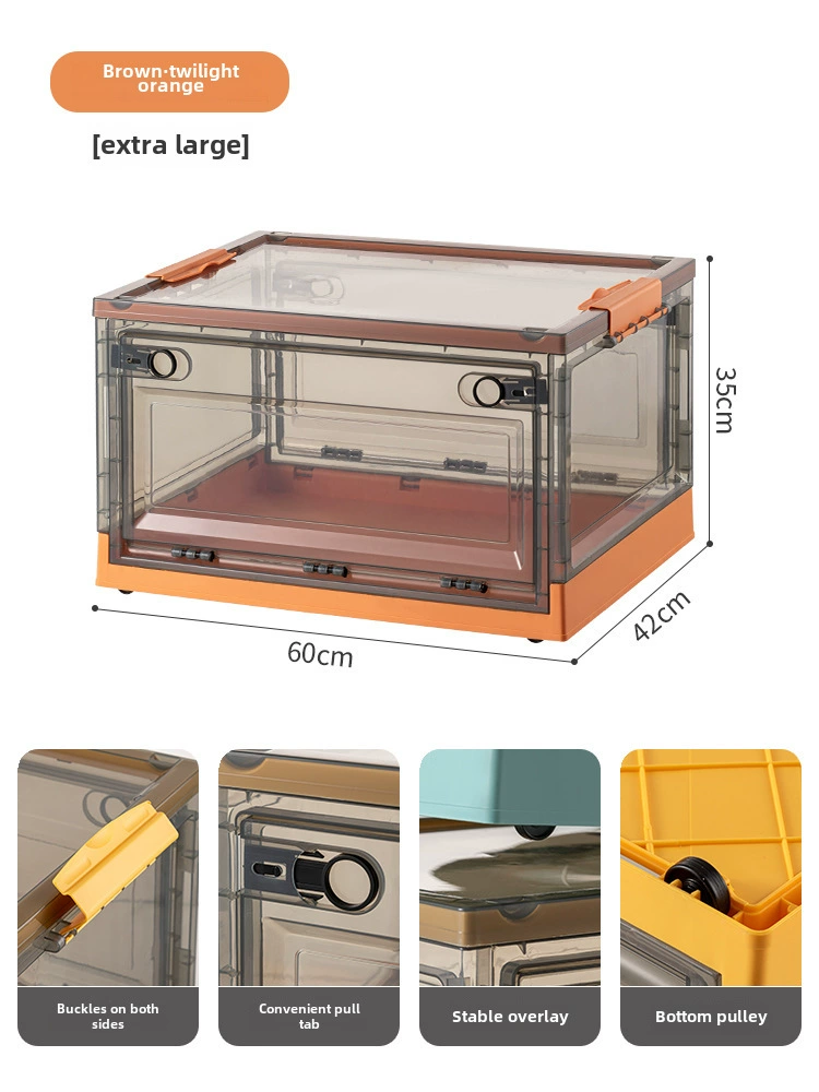 Transparent foldable storage box for students, toy, new collection