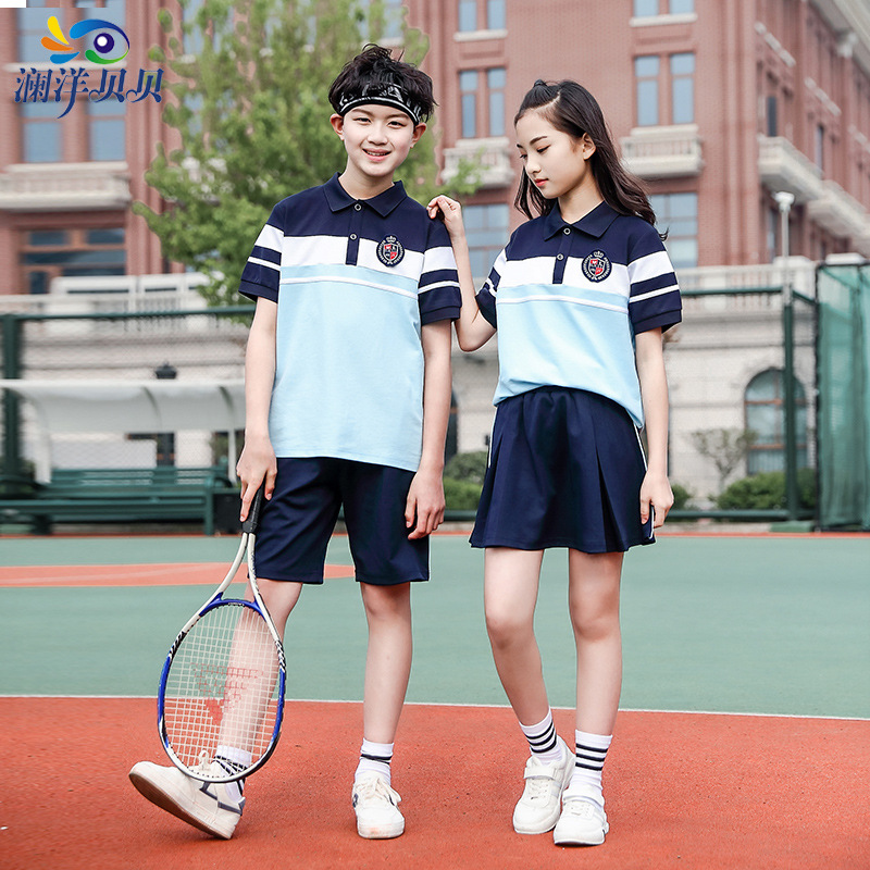 瀾洋貝貝校服兒童幼兒園園服夏季新款中小學生運動套裝潮一件代發