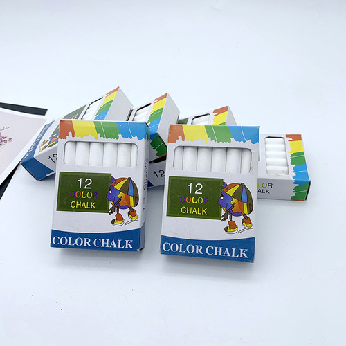 School teaching teacher blackboard utensils 12 pieces of white chalk children learn painting graffiti color white chalk