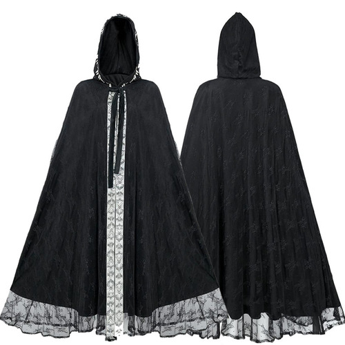 Medieval cloak Gothic style cloak Amazon Wish AliExpress hooded shawl stage Halloween costume play outfit