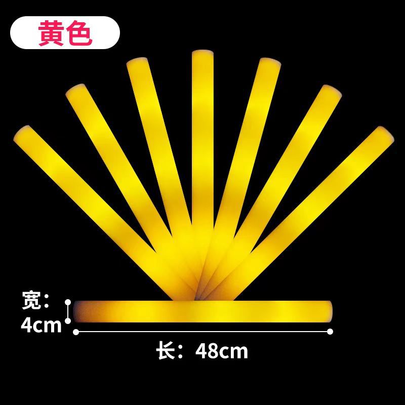 Coloridas esponjas transfronterizas varillas fluorescentes concierto varillas fluorescentes de apoyo festival de música impresión de logotipo varillas fluorescentes