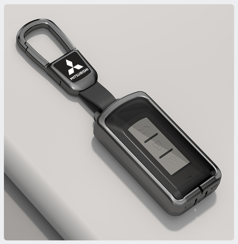 Suitable for Gac Mitsubishi Key Cover, Outlander 2023 Model, Full Coverage Classic Keychain for Eclipse Cross, Lancer Ex