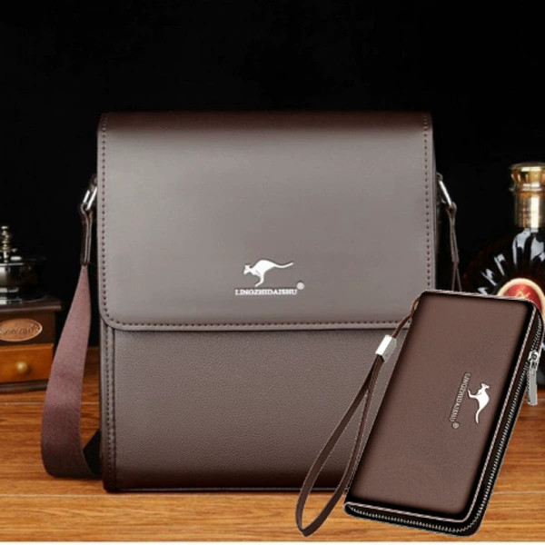 Dark brown regular version + zipper clutch
